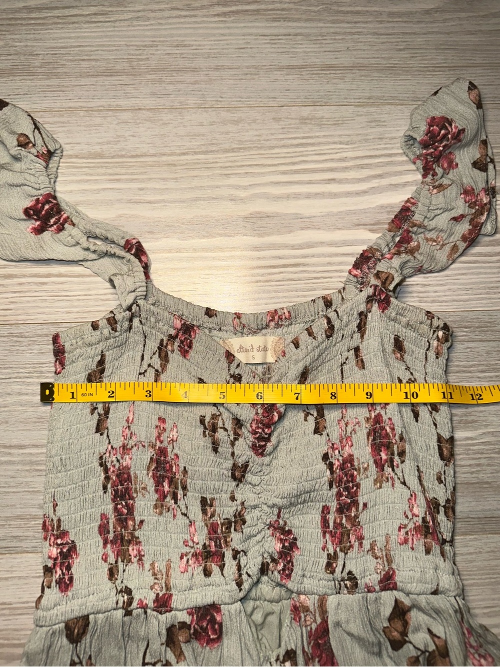 Altar'd State Sage Mini Dress with Vintage Mauve Floral Print - Picture 7 of 9